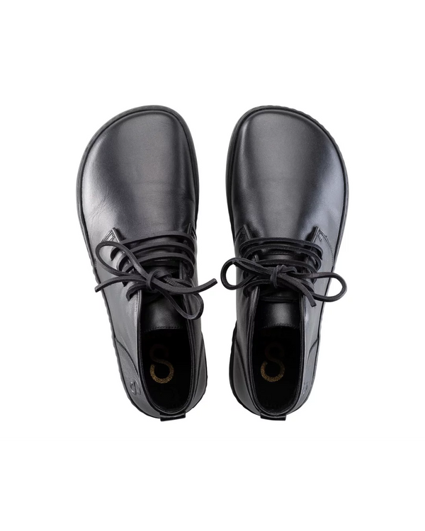 Shapen Berry Fekete Bőr Barefoot Cipő