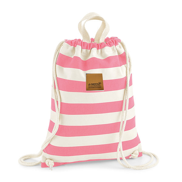 Organic gymbag - púder csíkos - PATENT DUO
