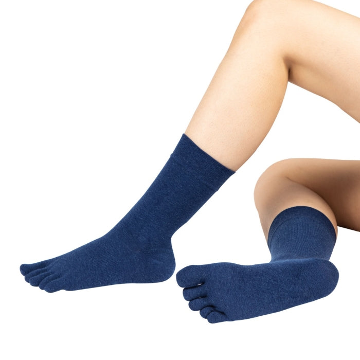 TOETOE® - Outdoor Wool Mid Calf Socks - Blue