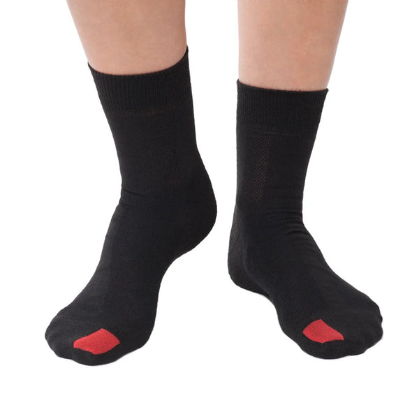 Plus 12 Barefoot Sock Functional Cotton Black/Red