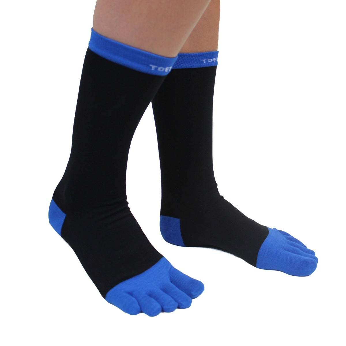 Toe Socks Mens Business Black/Blue