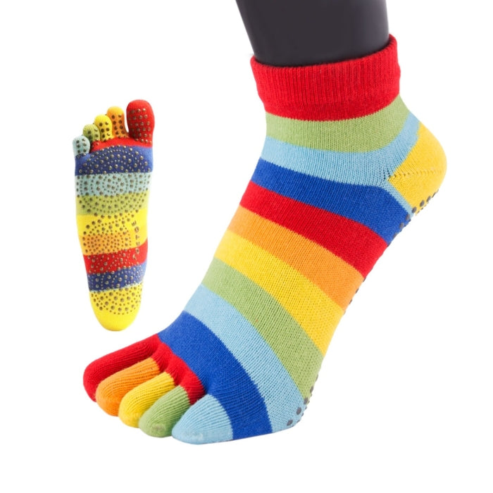 Toe Socks Yoga & Pilates anti-slip Rainbow ankle socks 35-38