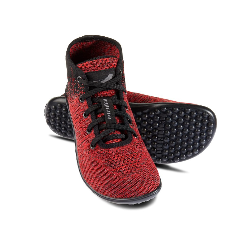 Leguano Go Mixed Hi-top Red with black
